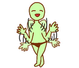 Green man Calm down sticker #6782370