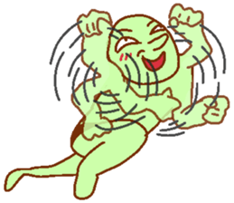 Green man Calm down sticker #6782372