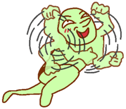 Green man Calm down sticker #6782372