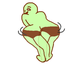 Green man Calm down sticker #6782373