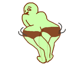 Green man Calm down sticker #6782373