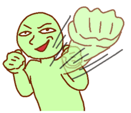 Green man Calm down sticker #6782374