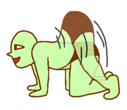 Green man Calm down sticker #6782375