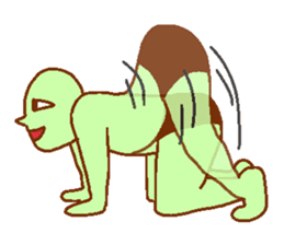 Green man Calm down sticker #6782375