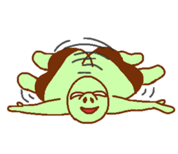 Green man Calm down sticker #6782376