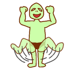 Green man Calm down sticker #6782378