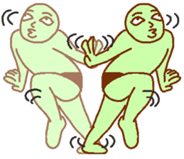 Green man Calm down sticker #6782380