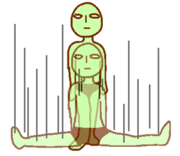 Green man Calm down sticker #6782382