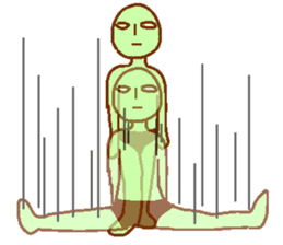 Green man Calm down sticker #6782382