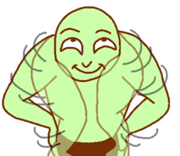 Green man Calm down sticker #6782384