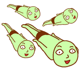 Green man Calm down sticker #6782386