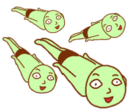 Green man Calm down sticker #6782386