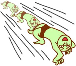 Green man Calm down sticker #6782387