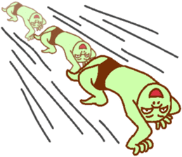 Green man Calm down sticker #6782387