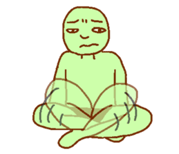 Green man Calm down sticker #6782390