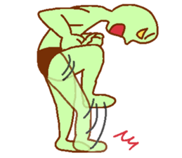 Green man Calm down sticker #6782391