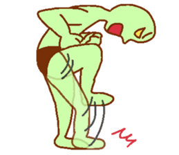 Green man Calm down sticker #6782391