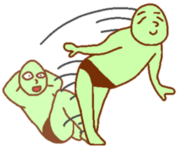 Green man Calm down sticker #6782392