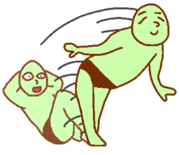 Green man Calm down sticker #6782392