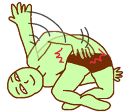 Green man Calm down sticker #6782393