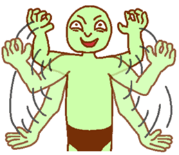 Green man Calm down sticker #6782394