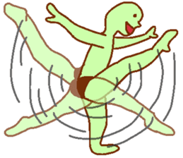 Green man Calm down sticker #6782395