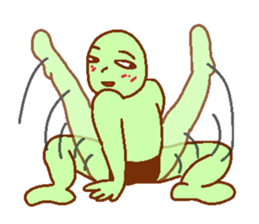 Green man Calm down sticker #6782396