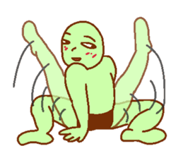 Green man Calm down sticker #6782396