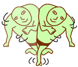 Green man Calm down sticker #6782397