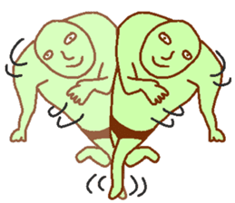 Green man Calm down sticker #6782397