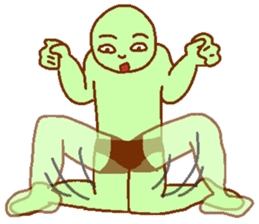 Green man Calm down sticker #6782398