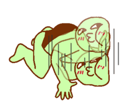 Green man Calm down sticker #6782400