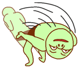 Green man Calm down sticker #6782402