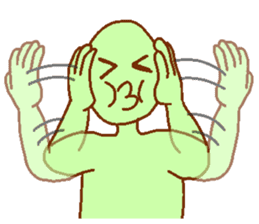 Green man Calm down sticker #6782404