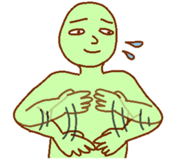 Green man Calm down sticker #6782405