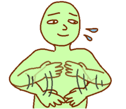 Green man Calm down sticker #6782405