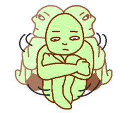 Green man Calm down sticker #6782406