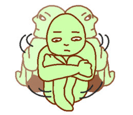 Green man Calm down sticker #6782406