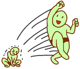 Green man Calm down sticker #6782407