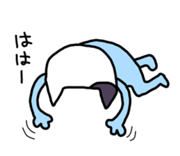 Cat wearing a light blue clothes sticker #6782426