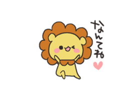 A lion and rabbit sticker #6782938