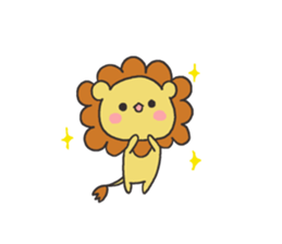 A lion and rabbit sticker #6782939