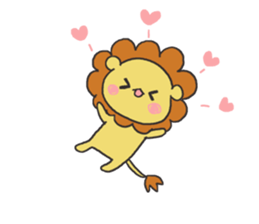 A lion and rabbit sticker #6782941