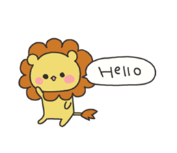 A lion and rabbit sticker #6782947