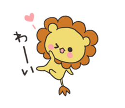 A lion and rabbit sticker #6782949