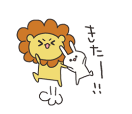 A lion and rabbit sticker #6782951