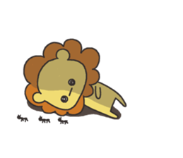 A lion and rabbit sticker #6782954