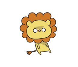 A lion and rabbit sticker #6782958