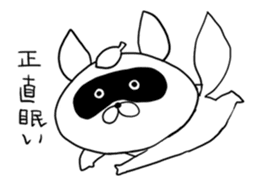 Raccoon had enough : MOW TANU sticker #6783478