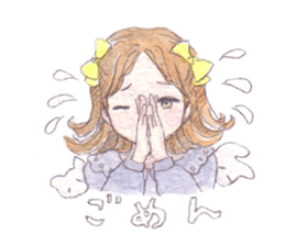 Girl and animals sticker #6783861